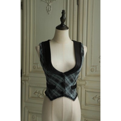Faeries Daffodil Acquisition Of Wisdom-Grey and Green Check Vest(Reservation/2 Colours/Full Payment Without Shipping)